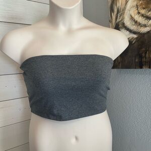 Gray Strapless Tube Top